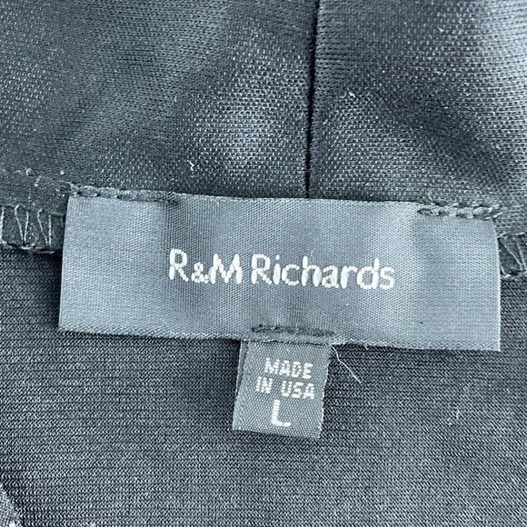 R&M Richards Womens Black Open-Front Jacket L Made In USA NWT 5665 - Picture 4 of 9